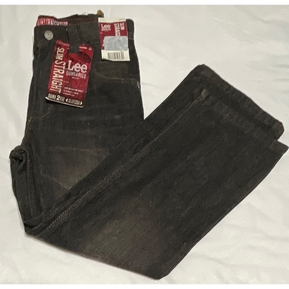 **BACK TO SCHOOL** NWT Boys Lee Dungarees Jeans Slim Straight Leg Size 7 Reg. - Picture 1 of 6